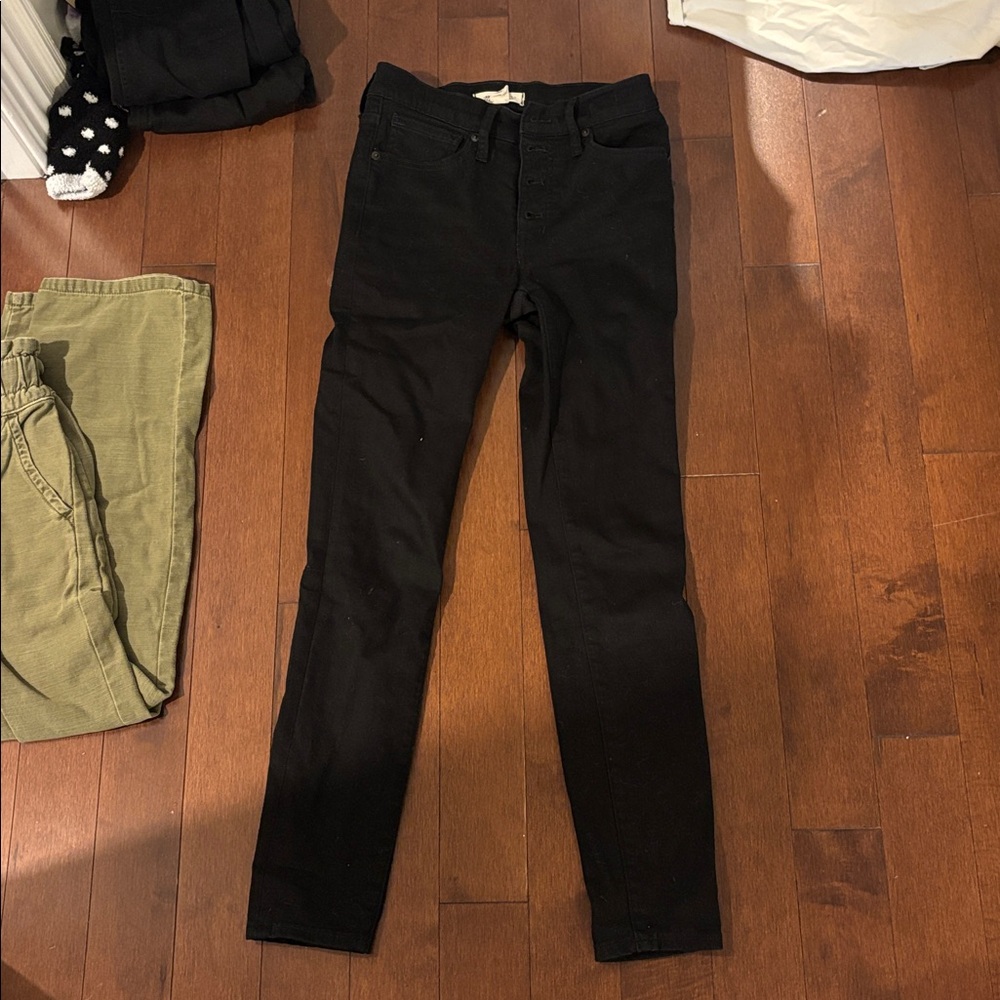 Black madewell high rise skinny jeans